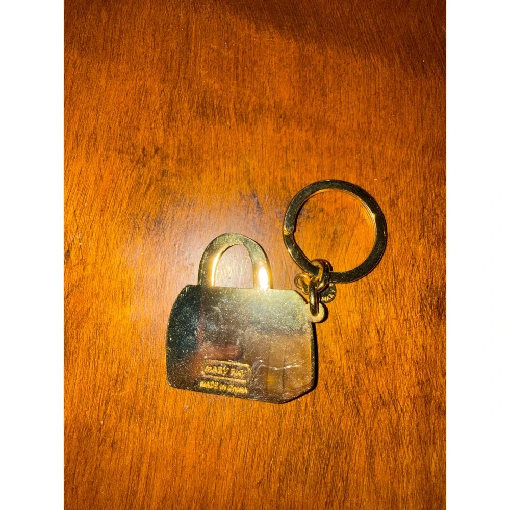 Mary Kay Pink Handbag Keychain Gold Tone MK Logo‎ Purse Charm Accessory